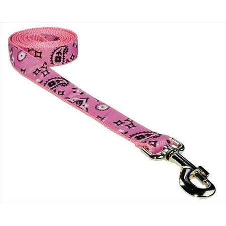 SASSY DOG WEAR Sassy Dog Wear BANDANA PINK2-L 4 ft. Bandana Dog Leash; Pink - Small BANDANA PINK2-L